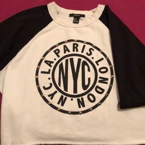 short sleeve sweater black/white